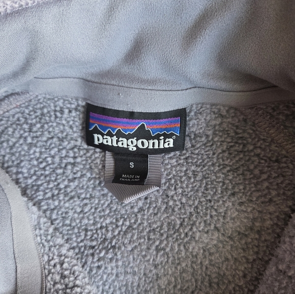 Patagonia Women's Gray Purple Quarter-Zip Fleece Pullover Size Small - Picture 3 of 3